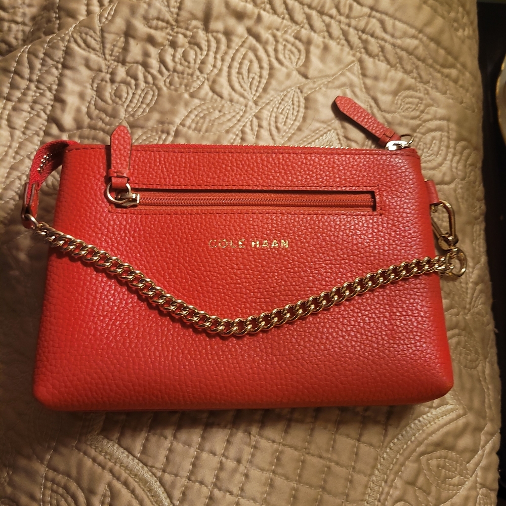 Cole Haan Red Leather Crossbody Bag